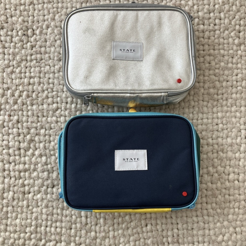 STATE Rodgers Metallic Colorful Insulated Lunch Box Lot of 2